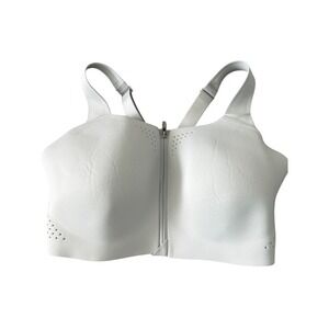 Victoria's Secret VSX Front Zip High Impact Sports Bra Light Gray 34D
